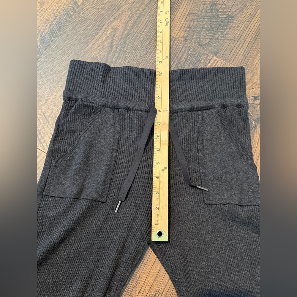 Lululemon Find Your Mantra Ribbed Drawstring Pant Heathered Black - Picture 11 of 12